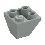 Brick Sloped Inverted 45° 2 x 2 Double Convex (Light Gray)