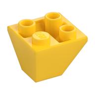 Brick Sloped Inverted 45° 2 x 2 Double Convex (Yellow)