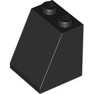 Brick Sloped 65° 2 x 2 x 2 Smooth without Bottom Tube (Black)