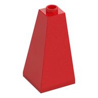 Brick Sloped 75° 2 x 2 x 3 Double Convex (Red)