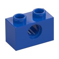 Technic Brick 1 x 2 [1 Pin Hole] (Blue)