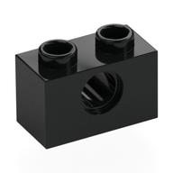 Technic Brick 1 x 2 [1 Pin Hole] (Black)