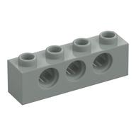 Technic Brick 1 x 4 [3 Pin Holes] (Light Gray)