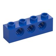 Technic Brick 1 x 4 [3 Pin Holes] (Blue)