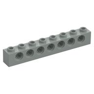 Technic Brick 1 x 8 [7 Pin Holes] (Light Gray)