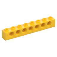 Technic Brick 1 x 8 [7 Pin Holes] (Yellow)