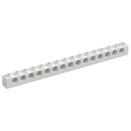Technic Brick 1 x 16 [15 Pin Holes] (White)