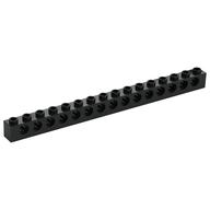 Technic Brick 1 x 16 [15 Pin Holes] (Black)