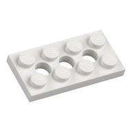 Technic Plate 2 x 4 [3 Holes] (White)