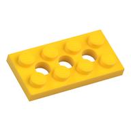 Technic Plate 2 x 4 [3 Holes] (Yellow)