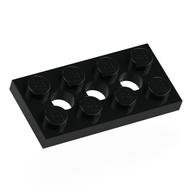 Technic Plate 2 x 4 [3 Holes] (Black)
