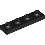 Plate 1 x 4 (Black)