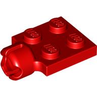 Plate Special 2 x 2 with Towball Socket, Short, 4 Slots (Red)