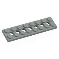 Technic Plate 2 x 8 [7 Holes] (Light Gray)