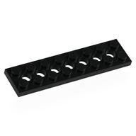 Technic Plate 2 x 8 [7 Holes] (Black)