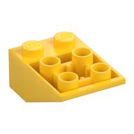 Brick Sloped Inverted 33° 3 x 2, Connections between Studs, Ovoid Bottom Pin (Yellow)