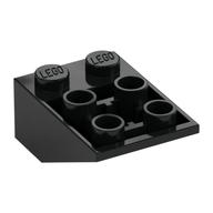 Brick Sloped Inverted 33° 3 x 2, Connections between Studs, Ovoid Bottom Pin (Black)