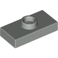 Plate Special 1 x 2 with 1 Stud without Groove (Jumper) (Light Gray)