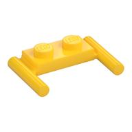 Plate Special 1 x 2 with Handles [Flat Ends / Low Attachment] (Yellow)