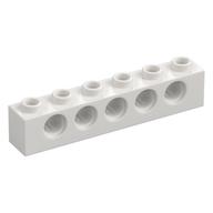 Technic Brick 1 x 6 [5 Pin Holes] (White)