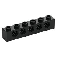Technic Brick 1 x 6 [5 Pin Holes] (Black)