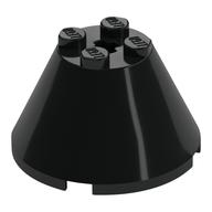 Cone 4 x 4 x 2, Axle Hole [Plain] (Black)