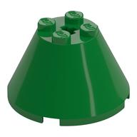 Cone 4 x 4 x 2, Axle Hole [Plain] (Green)