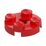 Plate Round 2 x 2 with Axle Hole Type 1 (+ Opening) (Red)