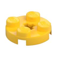 Plate Round 2 x 2 with Axle Hole Type 1 (+ Opening) (Yellow)