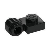 Plate Special 1 x 1 with Clip Light, Bar Hole [Thick Ring] (Black)