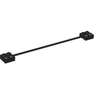 Wire with Brick 2 x 2 x 2/3 Pair, 20L (Black)
