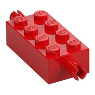 Brick Special 2 x 4 with Pins (Red)