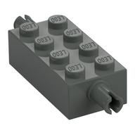 Brick Special 2 x 4 with Pins (Dark Gray)