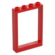 Window 1 x 4 x 5 with Hollow Studs (Red)