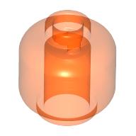 Minifig Head [Plain] [Blocked Open Stud] (Trans-Neon Orange)