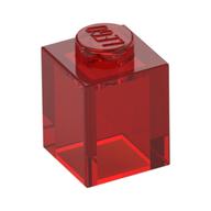 Brick 1 x 1 (Trans-Red)