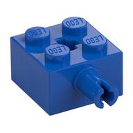 Brick Special 2 x 2 with Pin and Axle Hole (Blue)