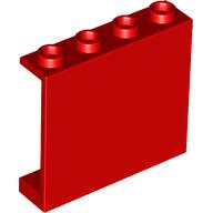 Panel 1 x 4 x 3 [Hollow Studs] (Red)