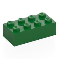 Brick 2 x 4 (Green)