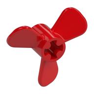 Propeller 3 Blade 3 Diameter with Axle Cross (Red)
