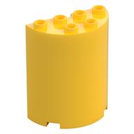 Cylinder Half 2 x 4 x 4 (Yellow)