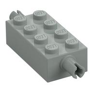 Brick Special 2 x 4 with Pins (Light Gray)