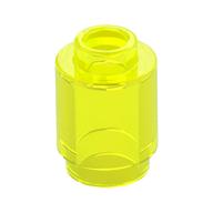Brick Round 1 x 1 Open Stud (Trans-Neon Green)