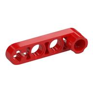 Technic Beam 1 x 4 Thin with Stud Connector (Red)