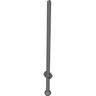 Bar 12L with Open Stud, Towball, and Top Slit [Boat Mast] (Dark Gray)