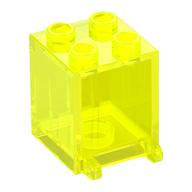 Box 2 x 2 x 2 [Hollow Studs] (Trans-Neon Green)