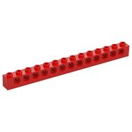 Technic Brick 1 x 14 [13 Pin Holes] (Red)