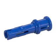 Technic Pin Long with Friction Ridges Lengthwise and Stop Bush [3 Lateral Holes, Big Pin Hole] (Blue)