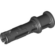 Technic Pin Long with Friction Ridges Lengthwise and Stop Bush [3 Lateral Holes, Big Pin Hole] (Black)