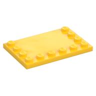 Plate Special 4 x 6, Studs on 3 Edges (Yellow)